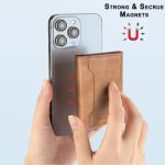 Oily Leather Horizontal Magnetic Wallet Card Bag Case – Bild 3