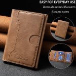 Oily Leather Horizontal Magnetic Wallet Card Bag Case – Bild 6