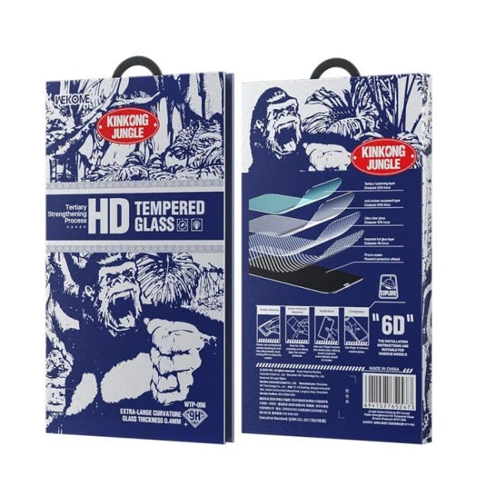WK WTP-096 Jungle Series Kinkong 6D Curved HD Tempered Glass Film, For iPhone 16 Pro Max, For iPhone 16 Pro, For iPhone 16 Plus / 15 Plus, For iPhone 16 / 15, For iPhone 15 Pro Max, For iPhone 15 Pro – Bild 3
