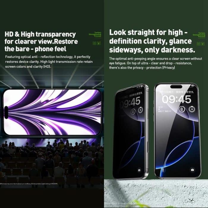 WK WTP-097 Jungle Series Kinkong 6D Curved Privacy Tempered Glass Film, For iPhone 16 Pro Max, For iPhone 16 Pro, For iPhone 16 Plus / 15 Plus, For iPhone 16 / 15, For iPhone 15 Pro Max, For iPhone 15 Pro – Bild 5