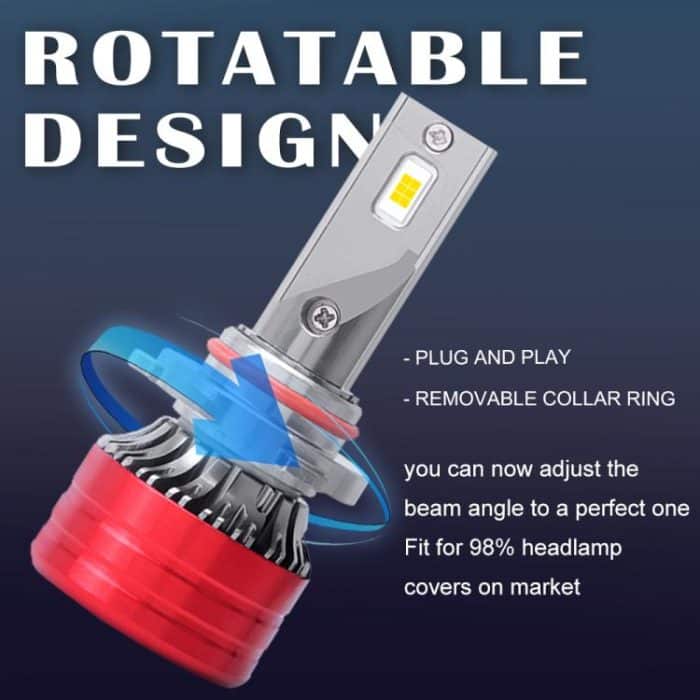 2pcs 25W 2500lm 6000K Car LED Headlight Bulb, 9004, 9005, 9006, 9007, H1, H4, H7, H11, H13 – Bild 3