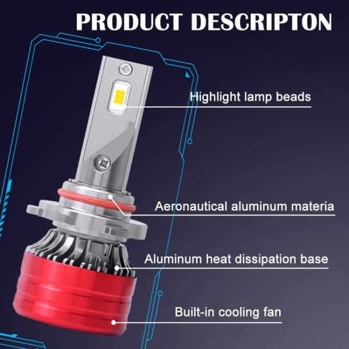 2pcs 25W 2500lm 6000K Car LED Headlight Bulb, 9004, 9005, 9006, 9007, H1, H4, H7, H11, H13 – Bild 9