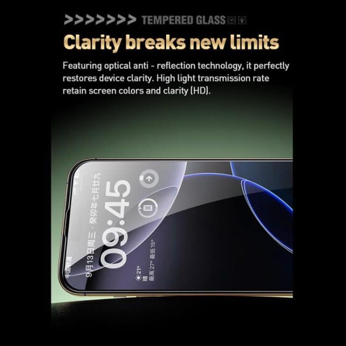 WK WTP-104 Jungle Series Kinkong Kyanite Ultra-hard 9D Curved Privacy Aluminum Glass Film, For iPhone 16 Pro Max, For iPhone 16 Pro, For iPhone 16 Plus / 15 Plus, For iPhone 16 / 15, For iPhone 15 Pro Max, For iPhone 15 Pro – Bild 7