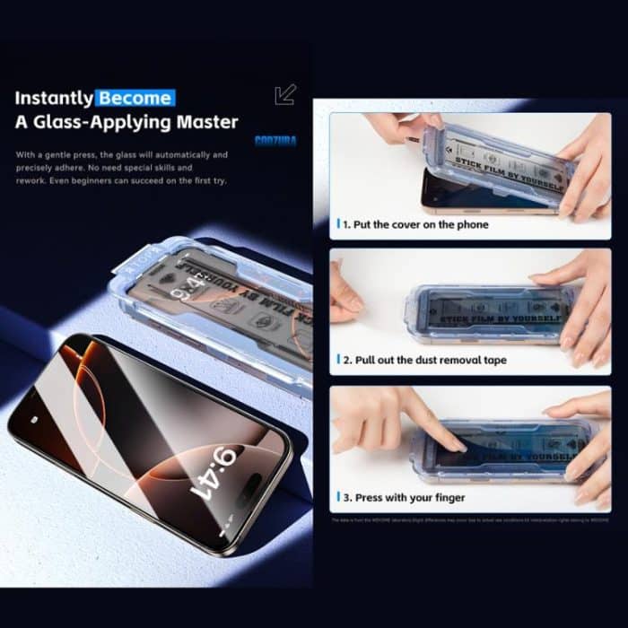WK WTP-115 Easy Install 6D Curved Ultra-Fine Edge HD Tempered Glass Film, For iPhone 16 Pro Max, For iPhone 16 Pro, For iPhone 16 Plus / 15 Plus, For iPhone 16 / 15, For iPhone 15 Pro Max, For iPhone 15 Pro, For iPhone 13 Pro Max / 14 Plus... – Bild 5