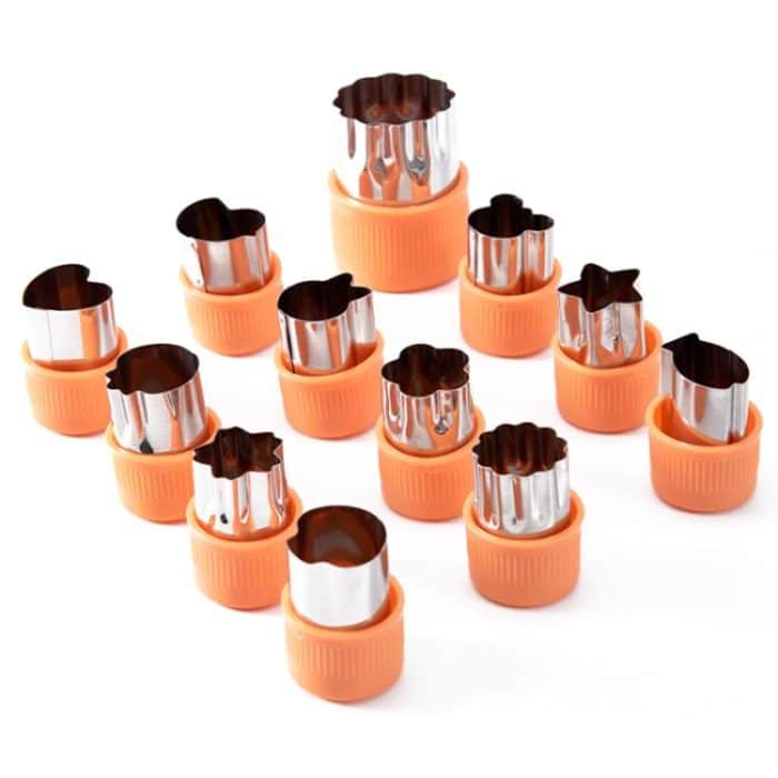 EDA008006701.jpg Stainless Steel Irregular Biscuit Mold Fruit Begetable Cutting Mold, 12pcs / Set Orange, 12pcs / Set Pink, 12pcs / Set Red, 12pcs / Set Yellow, 12pcs / Set Blue, 12pcs / Set Green, 12pcs / Set Purple, 12pcs / Set Random Color, 11pcs / Set Random Color – Bild 1