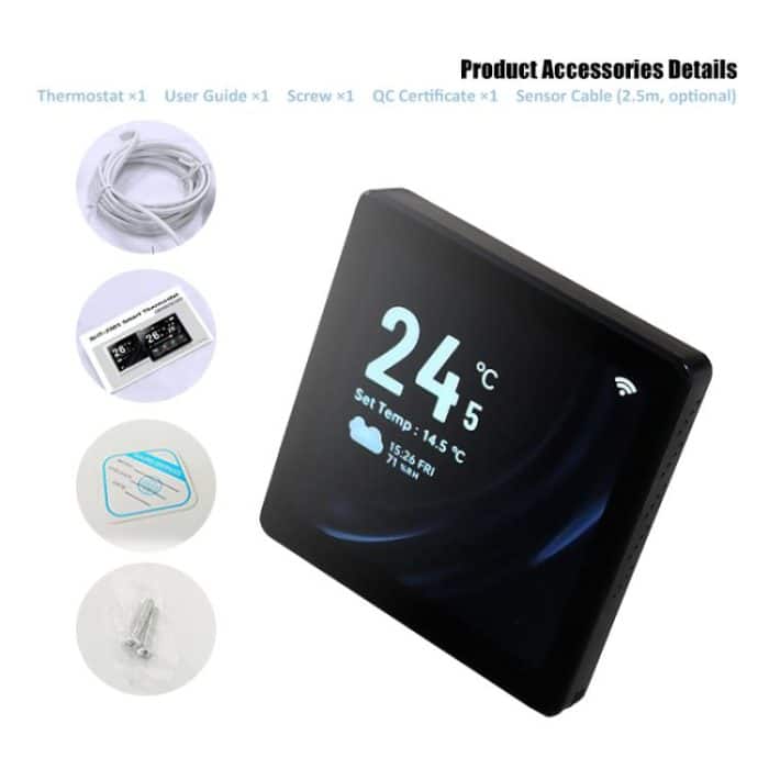 4 inch Screen Smart Thermostat, BHT-2005GA Water Heating, BHT-2005GB Electric Heating, BHT-2005GC Boiler Heating, BHT-2005GALW Water Heating WiFi, BHT-2005GBLW Electric Heating WiFi – Bild 5