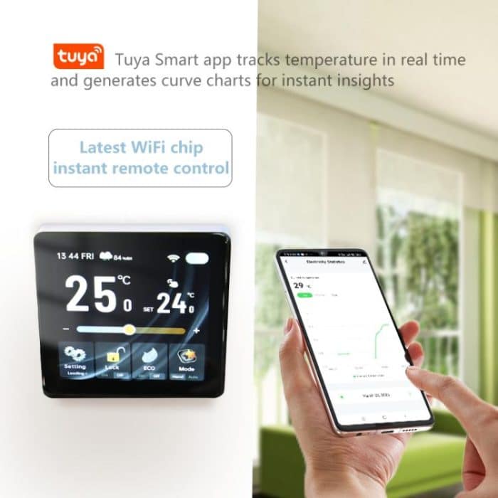4 inch Screen Smart Thermostat, BHT-2005GA Water Heating, BHT-2005GB Electric Heating, BHT-2005GC Boiler Heating, BHT-2005GALW Water Heating WiFi, BHT-2005GBLW Electric Heating WiFi – Bild 9
