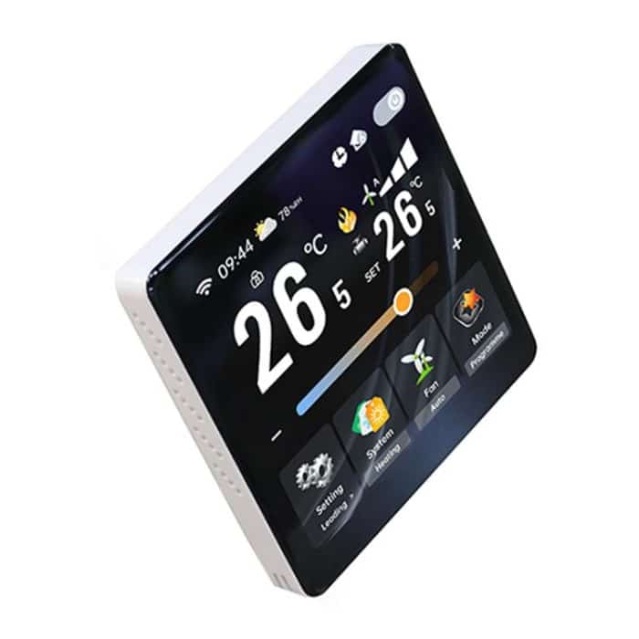 EDA008007601A.jpg 4 inch Screen Smart Room Thermostat, BAC-2005AL Two Channel, BAC-2005EL Four Channel, BAC-2005ALW Two Channel WiFi, BAC-2005ELW Four Channel WiFi – Bild 1