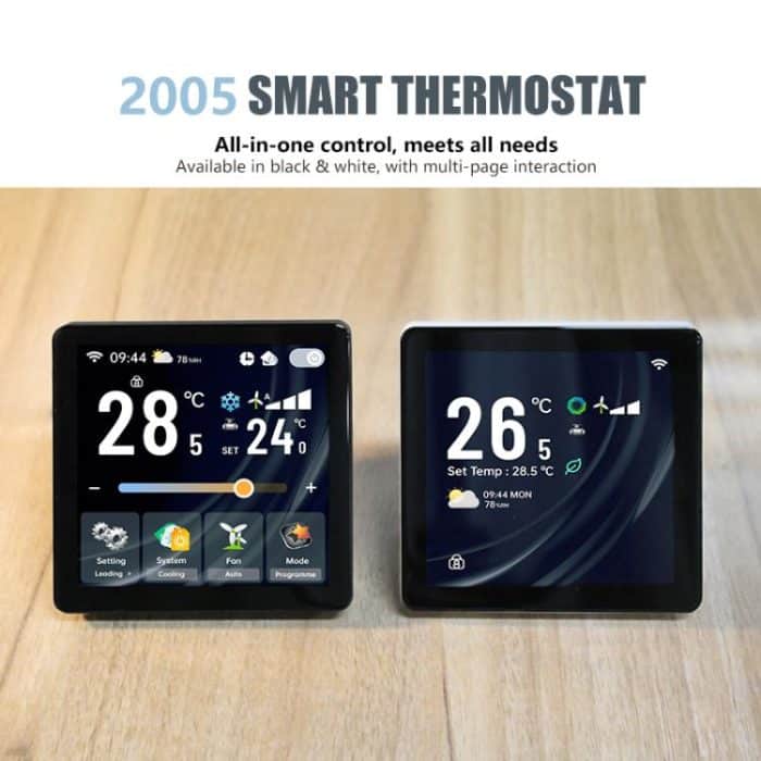 4 inch Screen Smart Room Thermostat, BAC-2005AL Two Channel, BAC-2005EL Four Channel, BAC-2005ALW Two Channel WiFi, BAC-2005ELW Four Channel WiFi – Bild 7