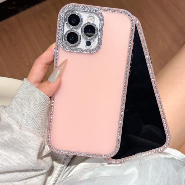 Dual-Sided Rhinestone Design Matte Full Coverage Phone Case, For iPhone 13 / 14, For iPhone 14 Pro, For iPhone 14 Pro Max, For iPhone 13 Pro Max – Bild 3