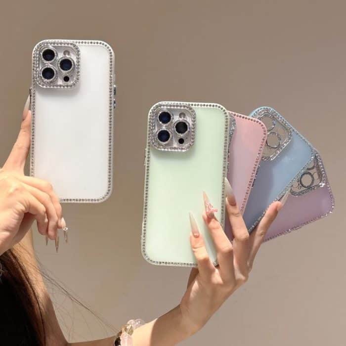 Dual-Sided Rhinestone Design Matte Full Coverage Phone Case, For iPhone 13 Pro, For iPhone 12 Pro Max, For iPhone 12 Pro, For iPhone 11 – Bild 8
