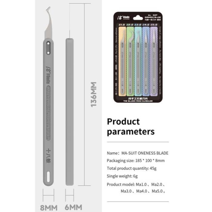 18 Arten Ma-Suit 5 in 1 Set mit handpolierten Klingen – Bild 7