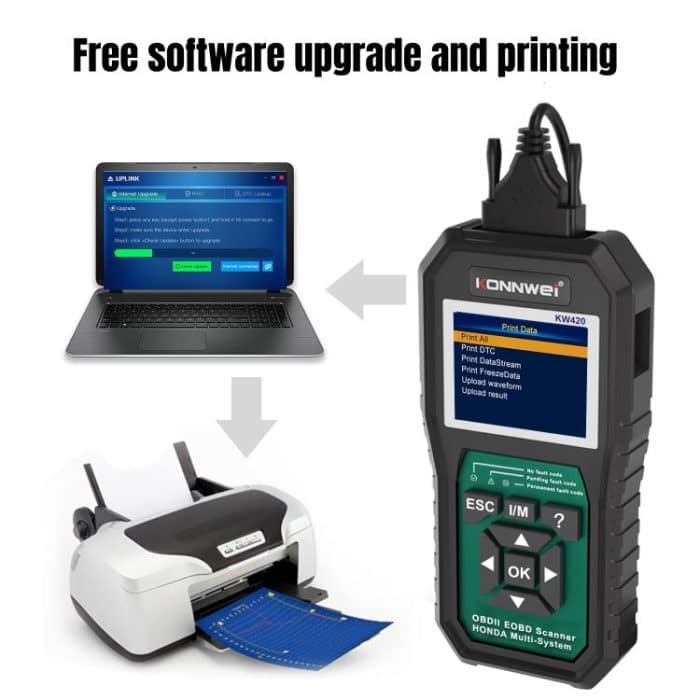 KONNWEI KW420 2.8 inch Color Screen Car OBD2 Fault Diagnostic Scan Tool for Honda, KW420 – Bild 8