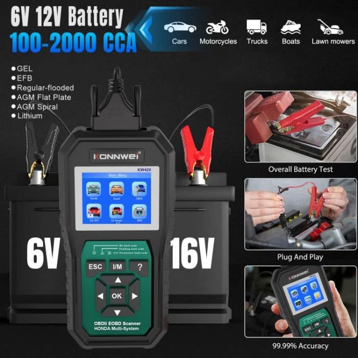 KONNWEI KW420 2.8 inch Color Screen Car OBD2 Fault Diagnostic Scan Tool for Honda, KW420 – Bild 10