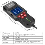 KONNWEI KW700 12V / 24V 2.8 inch Color Screen Car Battery Tester with Printer, KW700 – Bild 16