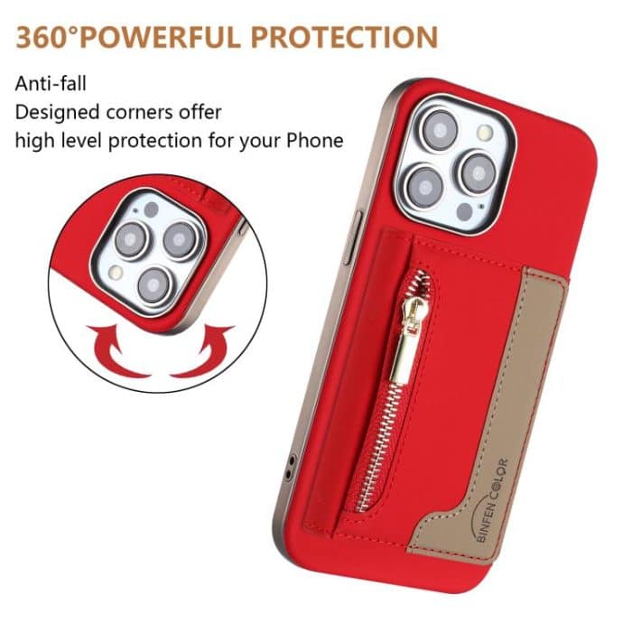 Zipper Horizontal Magnetic Card Bag RFID MagSafe Phone Case, For iPhone 13 Pro Max, For iPhone 13 Pro, For iPhone 13, For iPhone 12 Pro Max – Bild 4