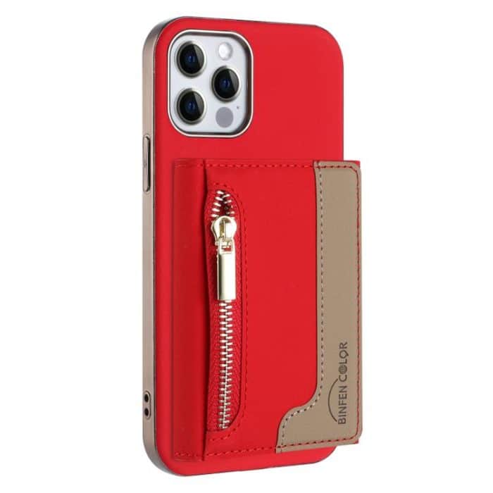 Zipper Horizontal Magnetic Card Bag RFID MagSafe Phone Case, For iPhone 12 / 12 Pro, For iPhone 11 Pro Max, For iPhone 11, For iPhone 11 Pro – Bild 1
