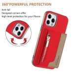 Zipper Horizontal Magnetic Card Bag RFID MagSafe Phone Case, For iPhone 12 / 12 Pro, For iPhone 11 Pro Max, For iPhone 11, For iPhone 11 Pro – Bild 4