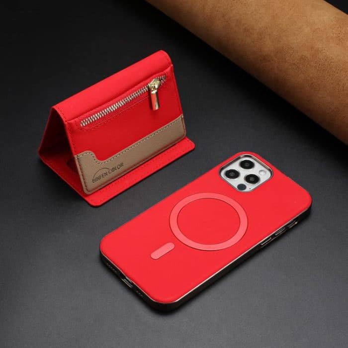 Zipper Horizontal Magnetic Card Bag RFID MagSafe Phone Case, For iPhone 12 / 12 Pro, For iPhone 11 Pro Max, For iPhone 11, For iPhone 11 Pro – Bild 5