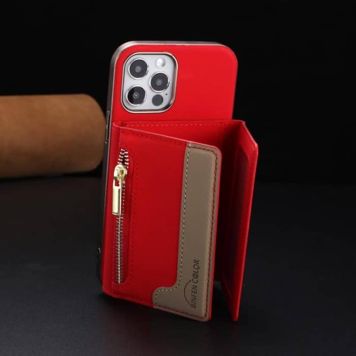 Zipper Horizontal Magnetic Card Bag RFID MagSafe Phone Case, For iPhone 12 / 12 Pro, For iPhone 11 Pro Max, For iPhone 11, For iPhone 11 Pro – Bild 6