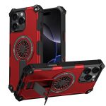 Shockproof Kickstand Metallic Shaft MagSafe Phone Case, For iPhone 16 Pro Max, For iPhone 16 Plus, For iPhone 16