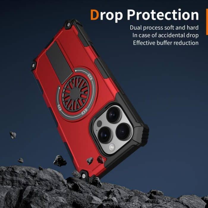 Shockproof Kickstand Metallic Shaft MagSafe Phone Case, For iPhone 16 Pro Max, For iPhone 16 Plus, For iPhone 16 – Bild 5