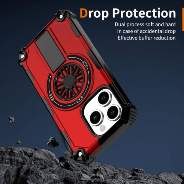 Shockproof Kickstand Metallic Shaft MagSafe Phone Case, For iPhone 15 Pro Max, For iPhone 15 Pro, For iPhone 15 – Bild 5