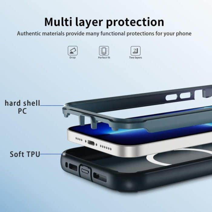 Defend 3 in 1 Rugged MagSafe Magnetic Holder Phone Case, For iPhone 13 Pro Max, For iPhone 13 Pro, For iPhone 13 – Bild 6