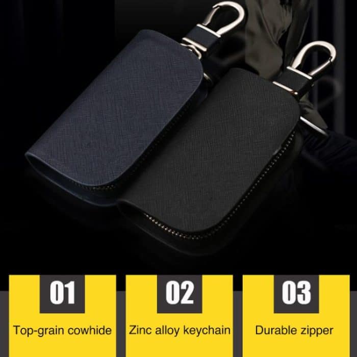 Universal Car Key Case Car Key Cowhide Leather Protective Cover – Bild 5