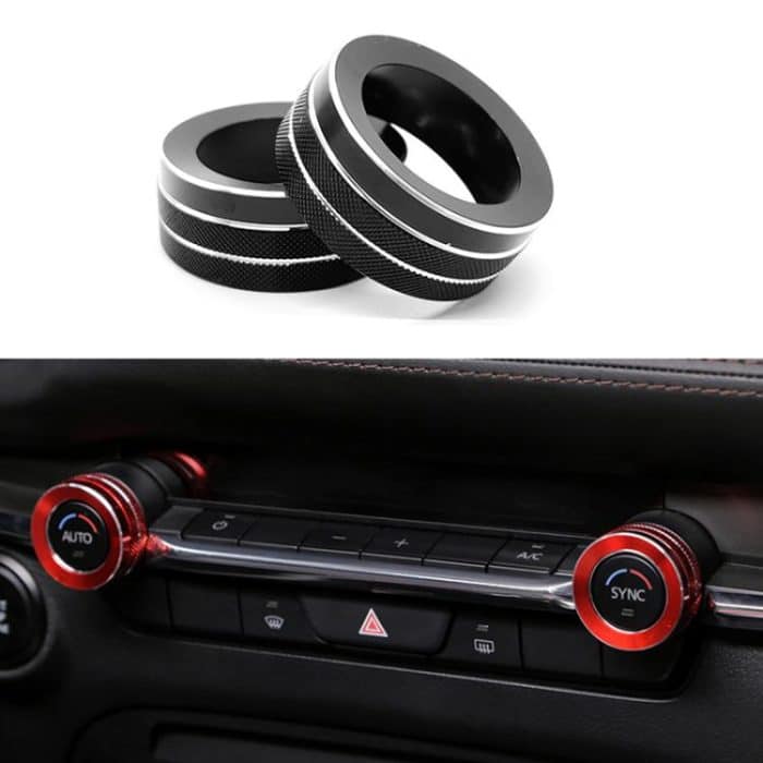 EDA008028601A.jpg 2pcs Multimedia / Central Control Knob Metal Decorative Ring, For Mazda Axela CX-30 2020-2022 – Bild 1