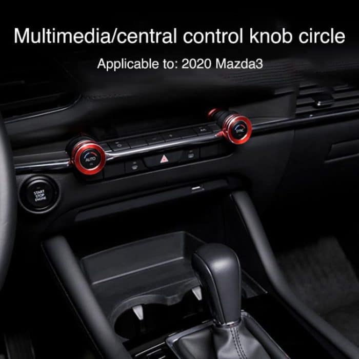 2pcs Multimedia / Central Control Knob Metal Decorative Ring, For Mazda Axela CX-30 2020-2022 – Bild 4