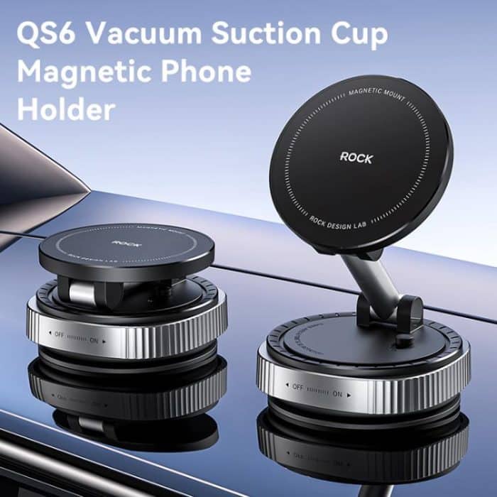 ROCK Q16 RPH1016 Car Electric Vacuum Suction Cup Magnetic Phone Holder, Q16 RPH1016 – Bild 2