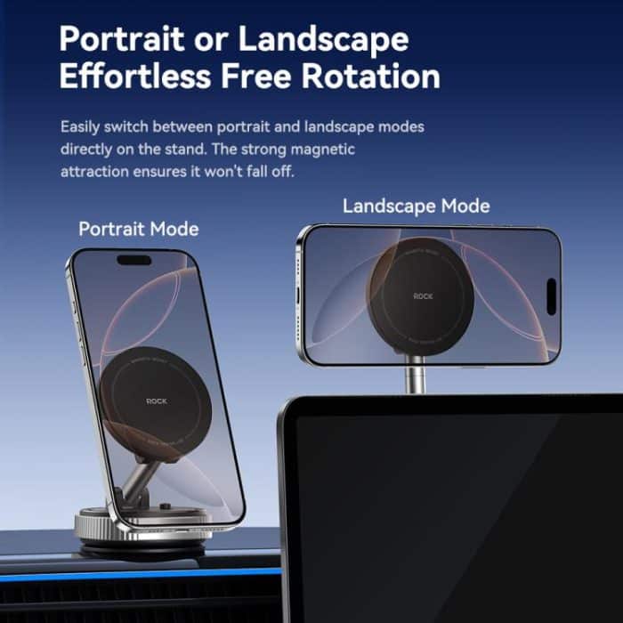 ROCK Q16 RPH1016 Car Electric Vacuum Suction Cup Magnetic Phone Holder, Q16 RPH1016 – Bild 11