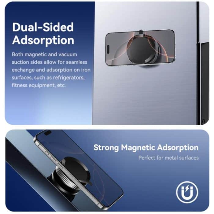 ROCK Q16 RPH1016 Car Electric Vacuum Suction Cup Magnetic Phone Holder, Q16 RPH1016 – Bild 12