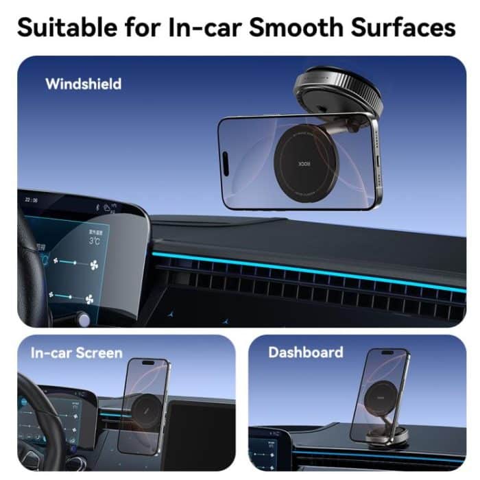ROCK Q16 RPH1016 Car Electric Vacuum Suction Cup Magnetic Phone Holder, Q16 RPH1016 – Bild 14
