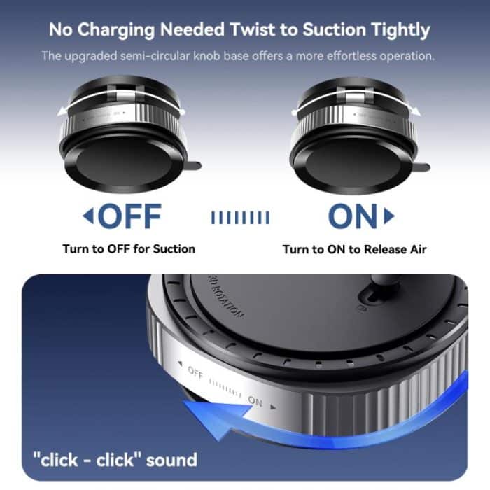 ROCK Q16 RPH1016 Car Electric Vacuum Suction Cup Magnetic Phone Holder, Q16 RPH1016 – Bild 8