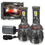 2pcs/Pack 50W 6000LM 6000K Car Double Copper Tube LED Headlight Bulb, 9005, 9006, H1, H4, H7, H11