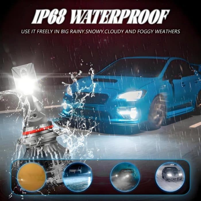 2pcs/Pack 50W 6000LM 6000K Car Double Copper Tube LED Headlight Bulb, 9005, 9006, H1, H4, H7, H11 – Bild 10