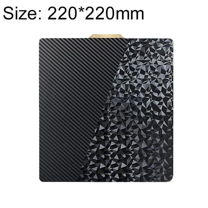 EDA008035801.jpg PET Carbon Fiber PEO Diamond Film Double-Sided 3D Printer Build Plate, 220x220mm, 235x235mm, 257x257mm, 300x300mm, 310x315mm, 355x355mm, 377x370mm – Bild 1