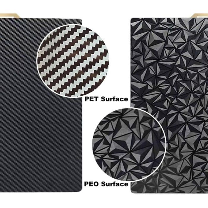 PET Carbon Fiber PEO Diamond Film Double-Sided 3D Printer Build Plate, 220x220mm, 235x235mm, 257x257mm, 300x300mm, 310x315mm, 355x355mm, 377x370mm – Bild 2