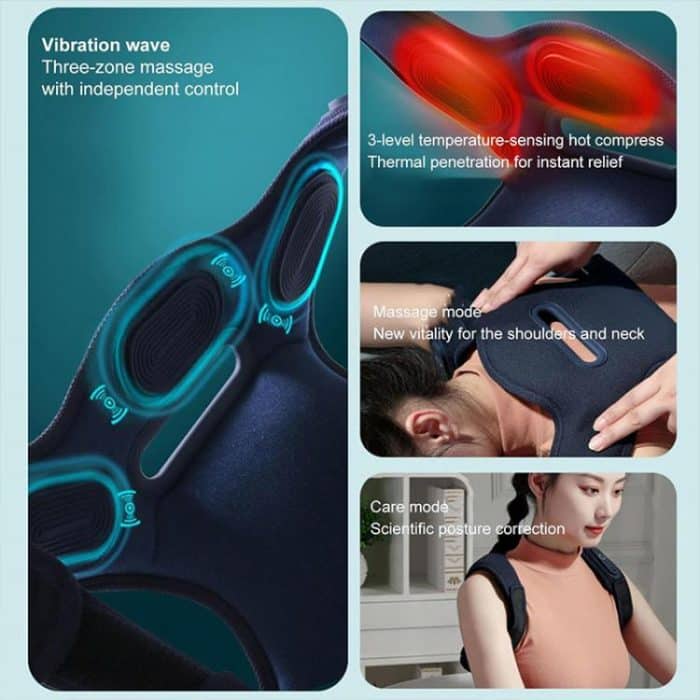 WG-HC-56001 Electric Shoulder Neck Massage Belt Back Correction Belt – Bild 3