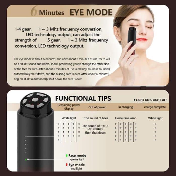 L3007 Frequency Conversion Microcurrent Photon Skin Rejuvenation RF Beauty Instrument, L3007 – Bild 9