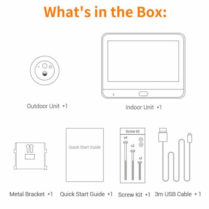 ESCAM C88 4.3 inch 1080P PIR Digital Door Viewer WiFi Video Doorbell Support Night Vision, Two-way Audio, C88 – Bild 13