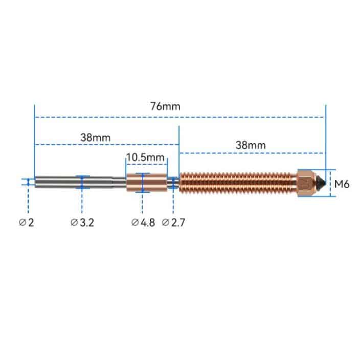 0.4mm Removable Steel Nozzle 3D Printer Part, For Creality K2 / Hi – Bild 4