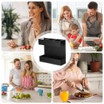 Three-grid Straw Cutlery Metal Storage Rack Kitchen Organizer, without Soft Magnetic Sheet, with 9pcs Soft Magnetic Sheet – Bild 7