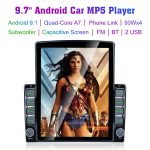 9,7 Zoll vertikaler Bildschirm 2.5D Glas Auto Android Universal Player Navigator MP5 Integrierte Maschinenunterstützung Telefonverbindung / GPS / FM / Lenkradsteuerung – Bild 5