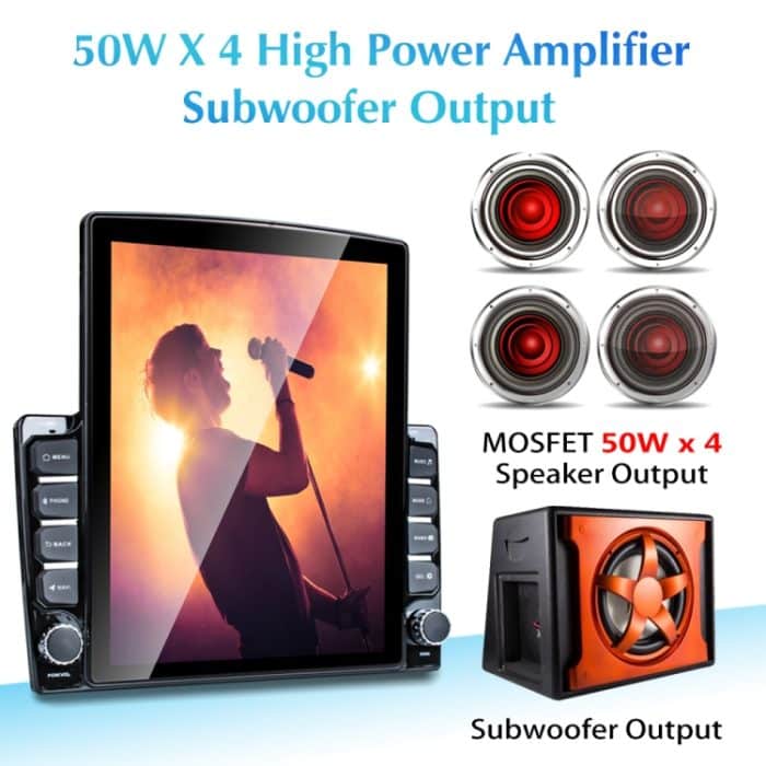 9,7 Zoll vertikaler Bildschirm 2.5D Glas Auto Android Universal Player Navigator MP5 Integrierte Maschinenunterstützung Telefonverbindung / GPS / FM / Lenkradsteuerung – Bild 10