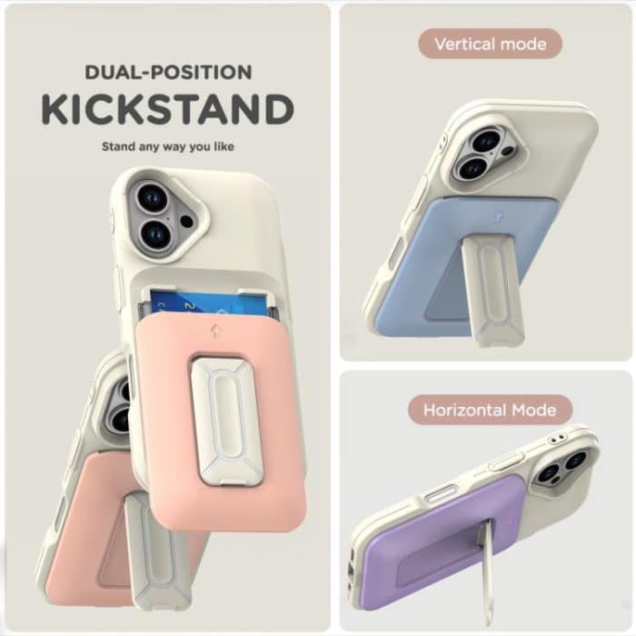 Sliding Card Holder Integrated Phone Case with Kickstand, For iPhone 16, For iPhone 15 Pro Max – Bild 6