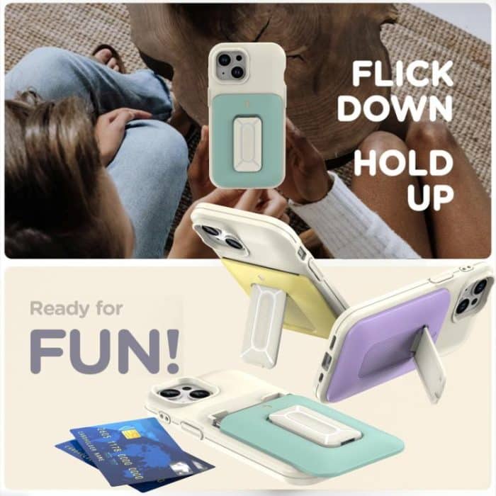 Sliding Card Holder Integrated Phone Case with Kickstand, For iPhone 15, For iPhone 14 / 13 – Bild 3
