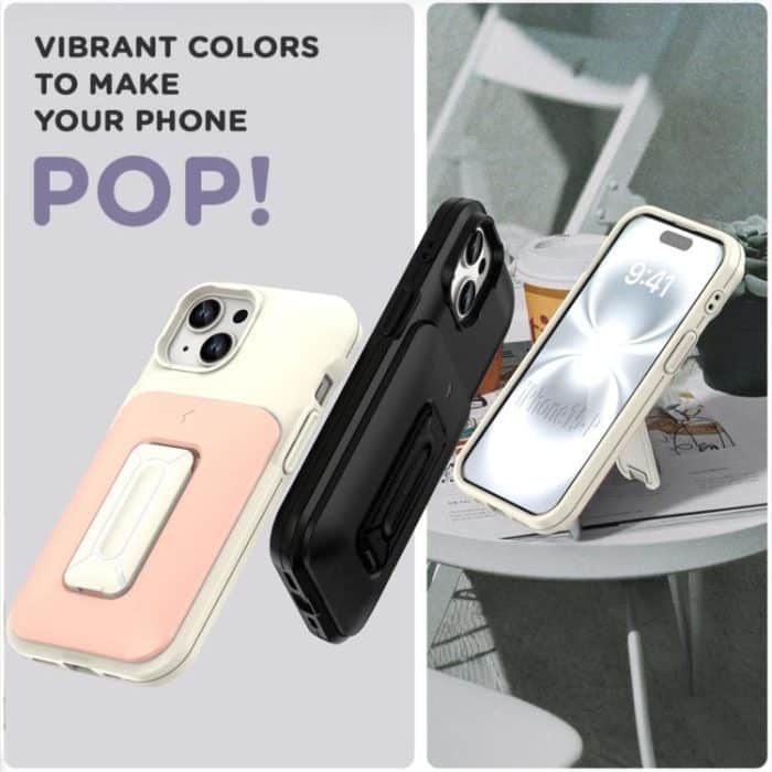 Sliding Card Holder Integrated Phone Case with Kickstand, For iPhone 15, For iPhone 14 / 13 – Bild 7